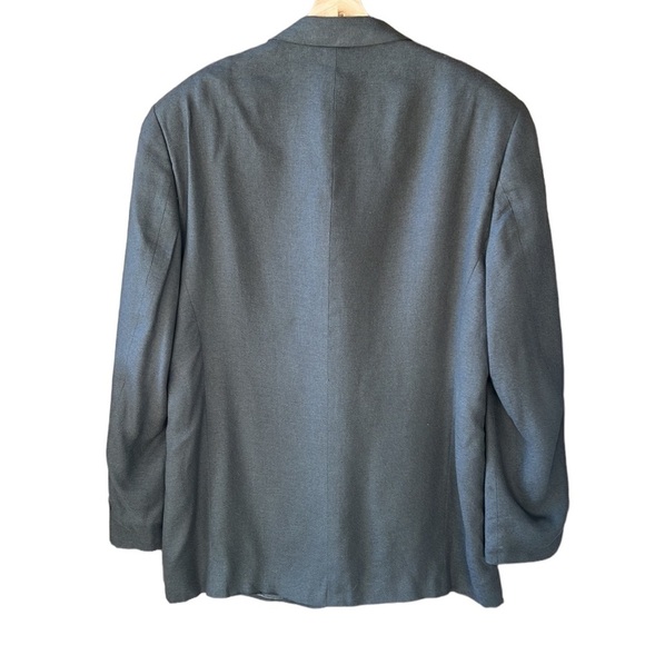 Armani Collezioni 100% Silk Gray Men’s Blazer Sports Jacket 43L - Picture 5 of 13